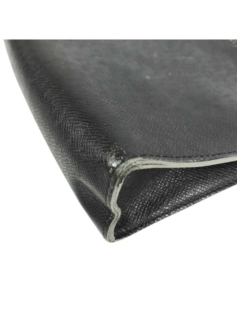 Louis Vuitton Clutch Pochette Voyage Taiga Leather Ardoise Black